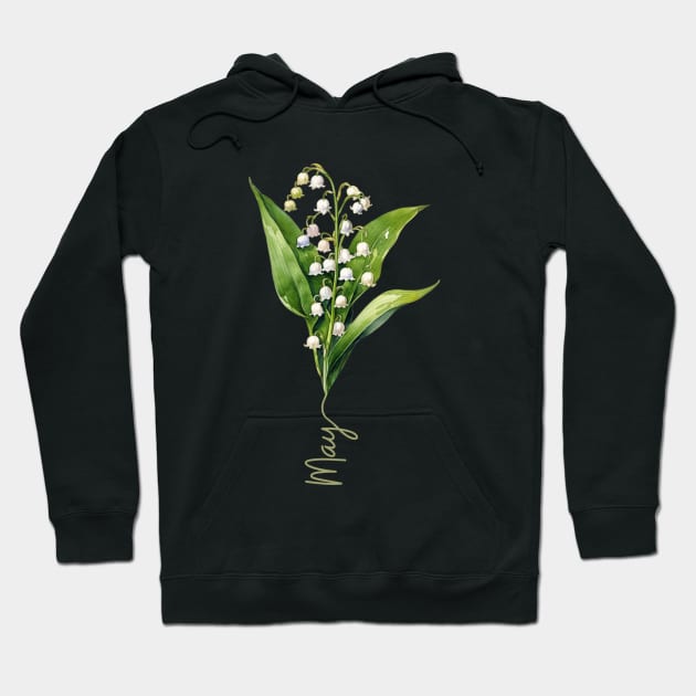 Lily of the Valley - Birth Month Flower for May Hoodie by Mistywisp